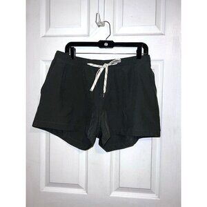 ICEBURG Womens Olive Green Elastic Waist Shorts Pockets Sz L